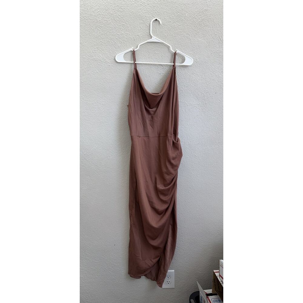 SHEIN Curve Womens Dress Size 2XL Spaghetti Strap Crown Neck Wrap Party Dress